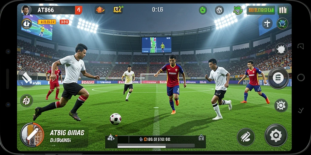 Gameplay seru dan kompetitif AT866 di lapangan olahraga.