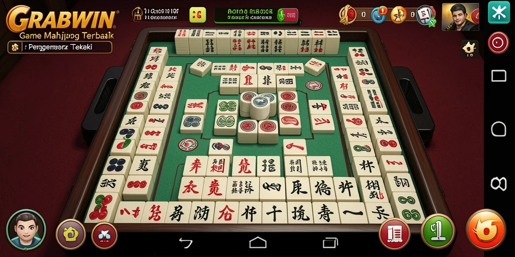 Gameplay menarik dalam GRABWIN dengan grafis Mahjong yang memukau.
