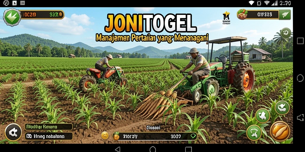 Tampilan menarik gameplay <strong>JONITOGEL</strong> dengan kegiatan bercocok tanam.