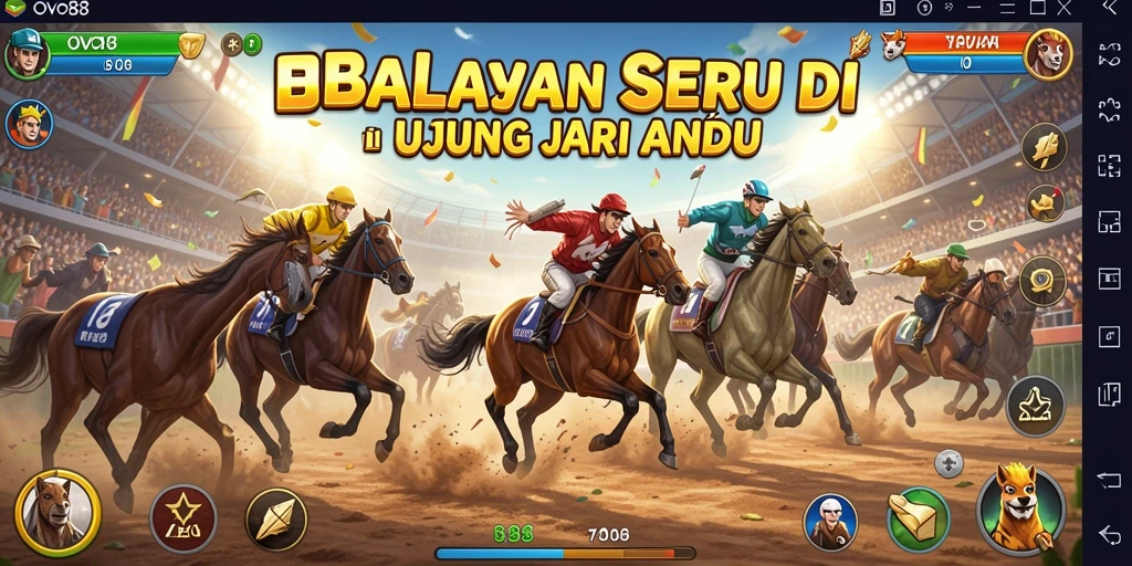 Tampilan gameplay OVO88 yang seru dan menegangkan saat balapan.