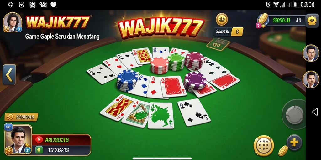 Gameplay seru Gaple di WAJIK777 menunjukkan keseruan bermain bersama teman.